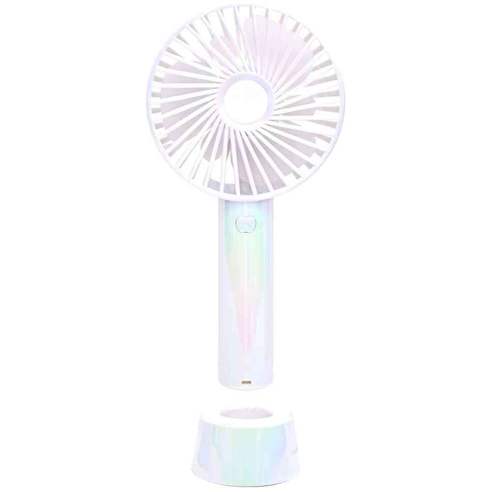 トレードワン ウィンジー USB充電式ハンディファンスタンド付 ／ オーロラカラーホワイト 30936