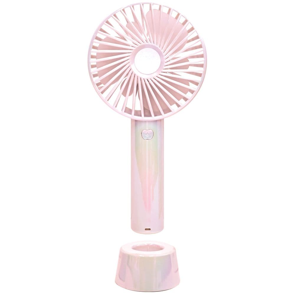 トレードワン ウィンジー USB充電式ハンディファンスタンド付 オーロラカラー ピンク