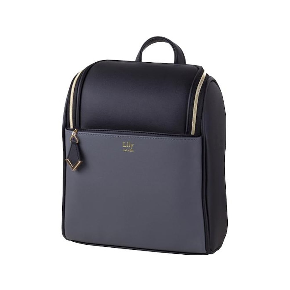 ミニリュックサック Bag-Lily-M01 ブラック×グレー 【直送品】 返品・キャンセル・他商品と同時購入は不可