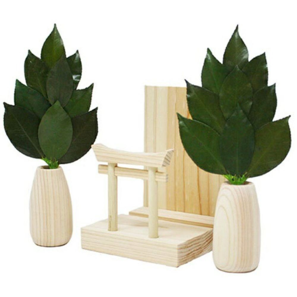 ミニ S 榊丸立て 鳥居付き 神棚セット ST-034 メーカー直送 ▼返品・キャンセル不可【他商品との同時購入不可】