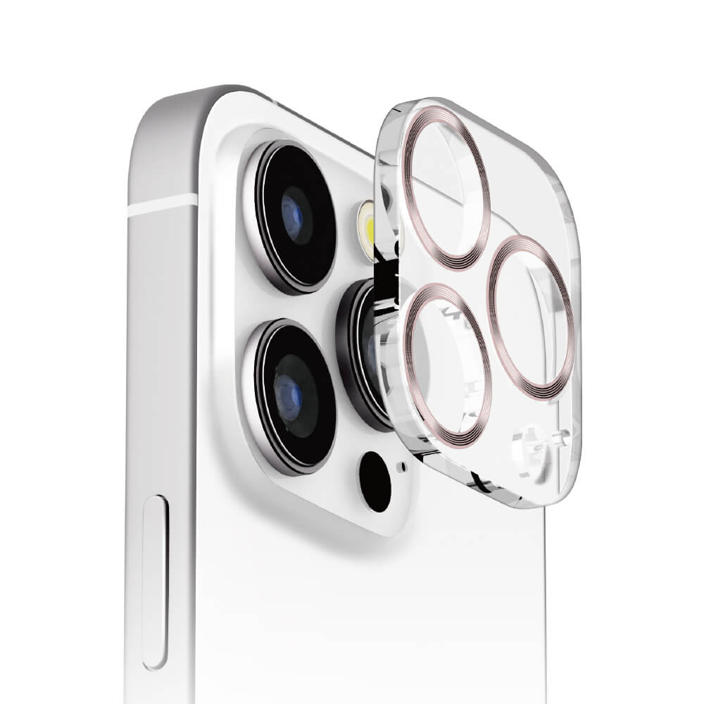 PGA iPhone16 Pro/16ProMax カメラフルプロテクター クリアゴールド 3g