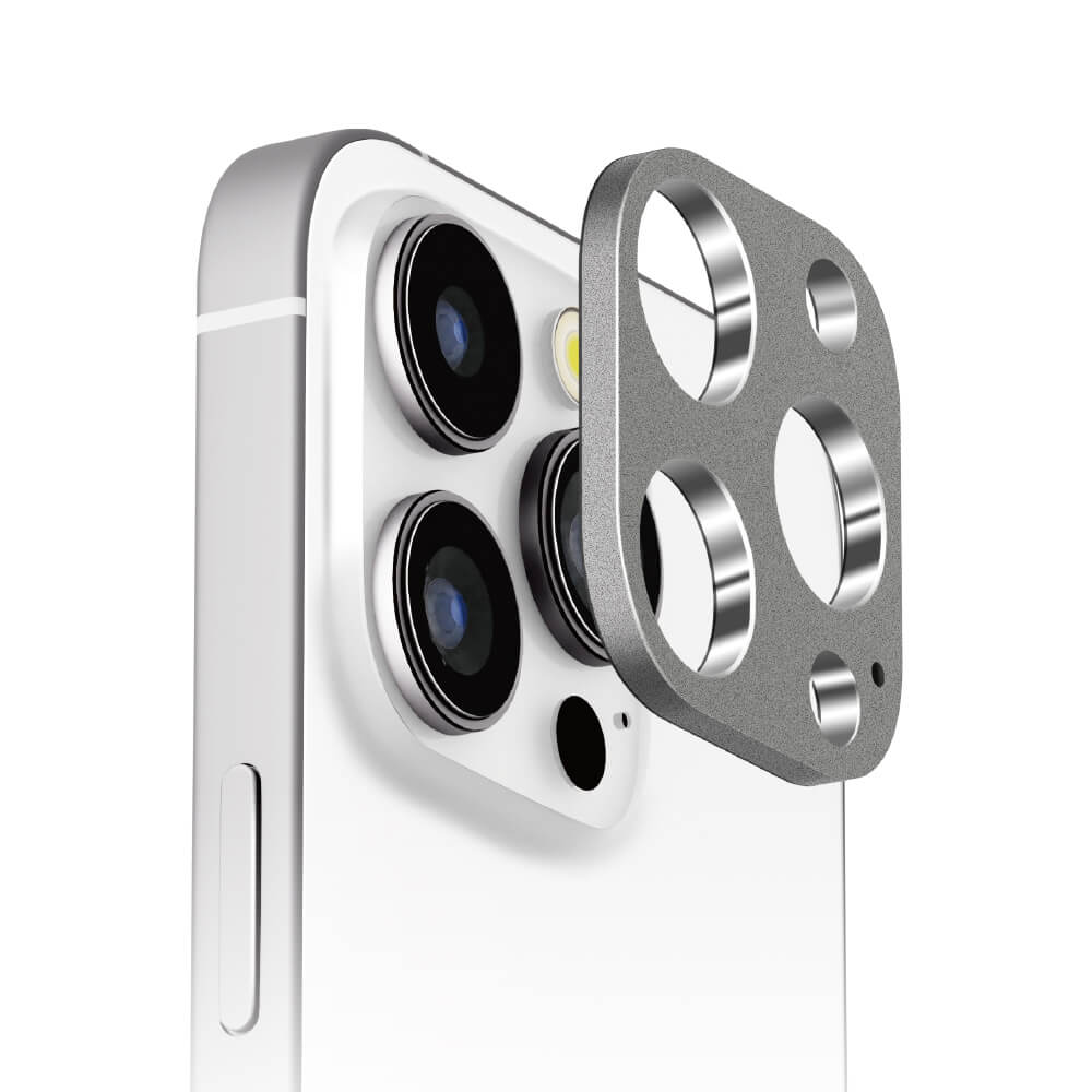 PGA iPhone16Pro/16Pro Max カメラレンズフレーム アルミシルバー 5g