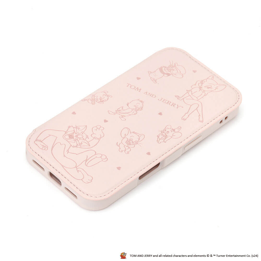 PGA iPhone 16用 ガラスフリップケース トムとジェリー PG-W24AGF02TAJ 70g