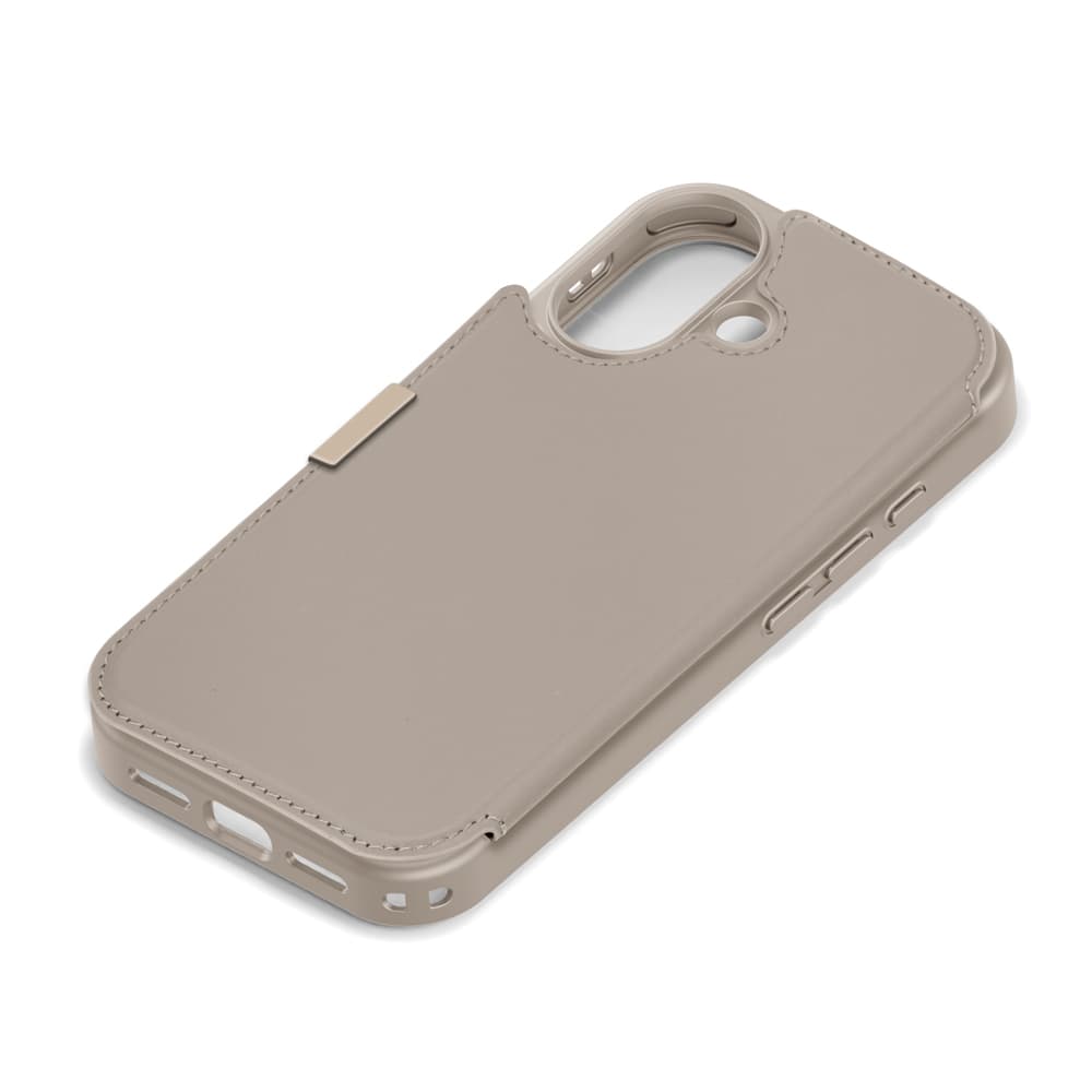 PGA iPhone 17用 バックフリップケース ベージュ PG-25ABF02BE 65g