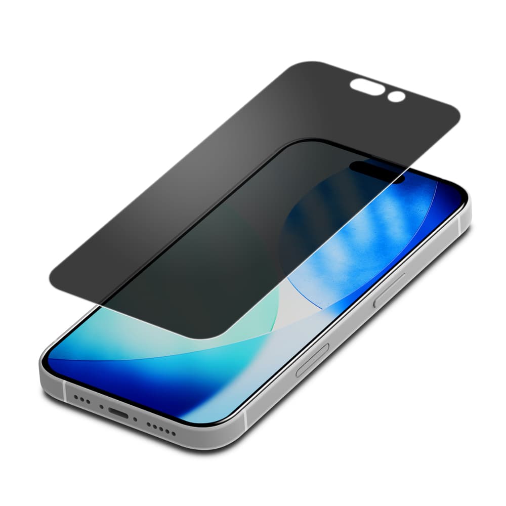 PGA iPhone 17／17 Pro／16 Pro用 液晶全画面保護ガラス 衝撃吸収 180°のぞき見防止 13g