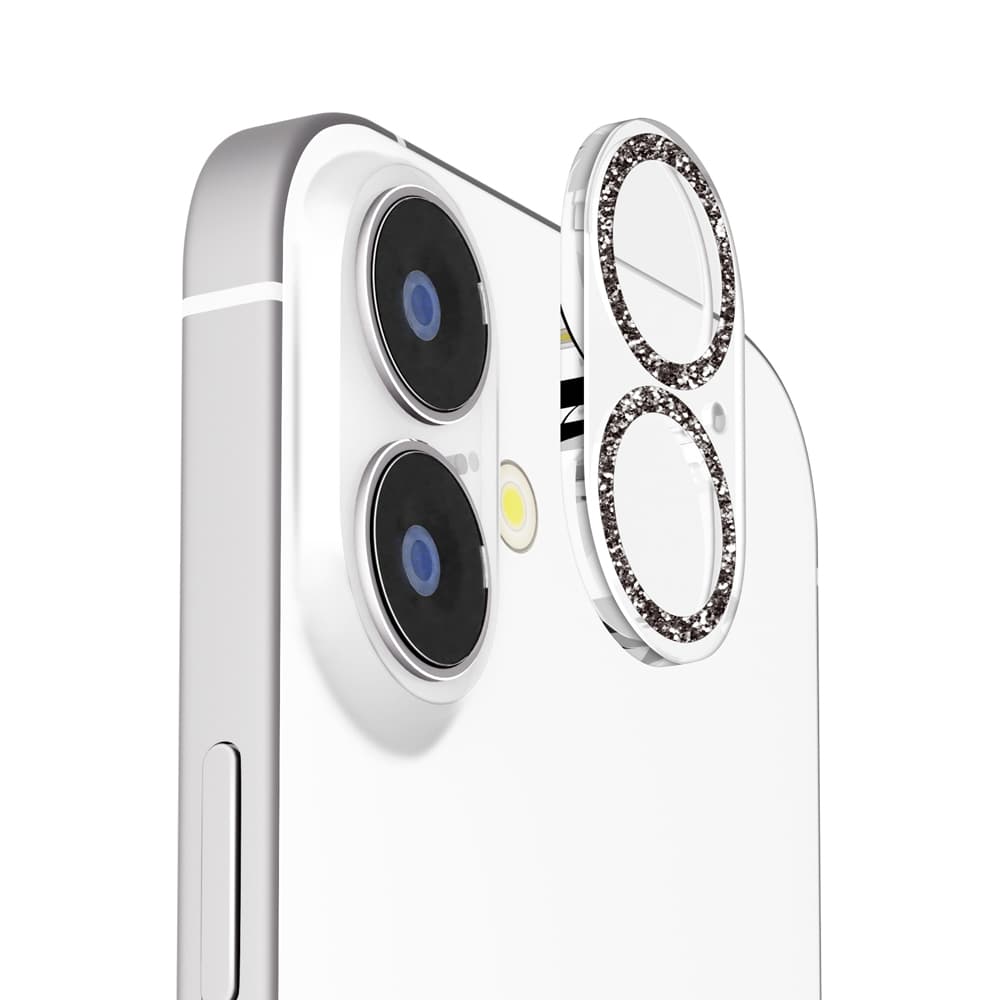 PGA iPhone 17／16／16 Plus用 カメラフルプロテクター ラメブラック 2g