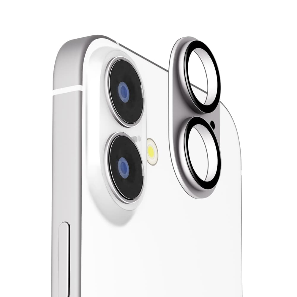 PGA iPhone 17／16／16 Plus用 カメラフルプロテクター アルミ／シルバー 2g