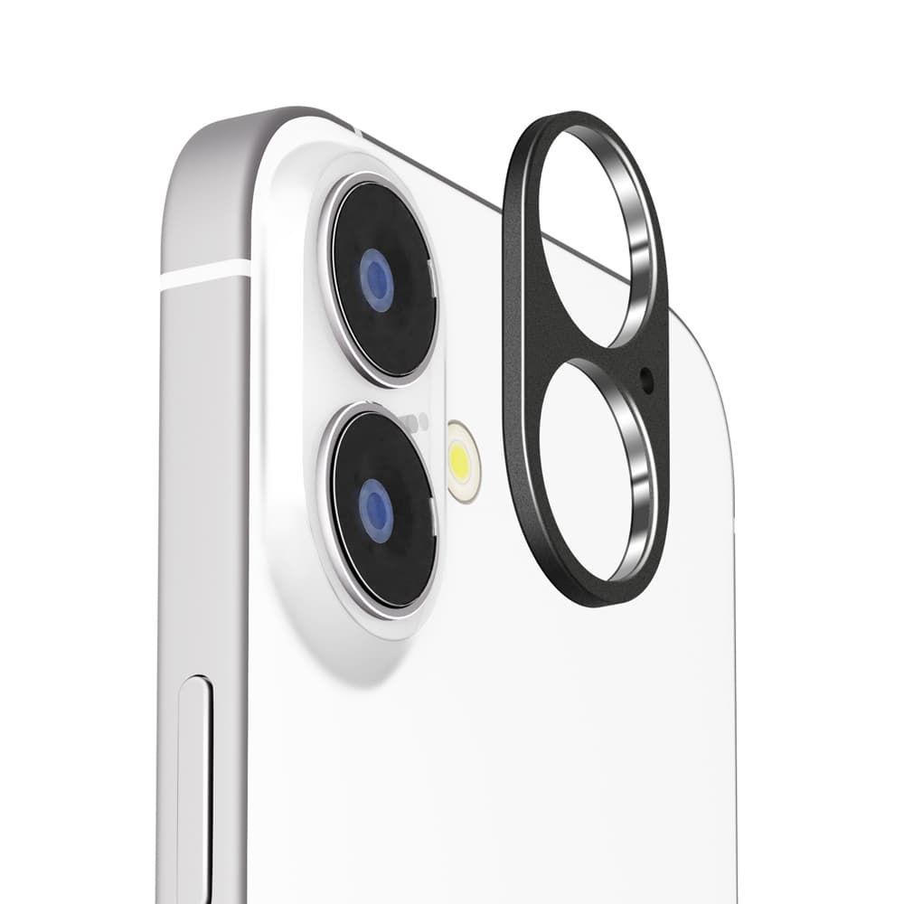 PGA iPhone 17／16／16 Plus用 カメラレンズフレーム アルミ／ブラック 4g