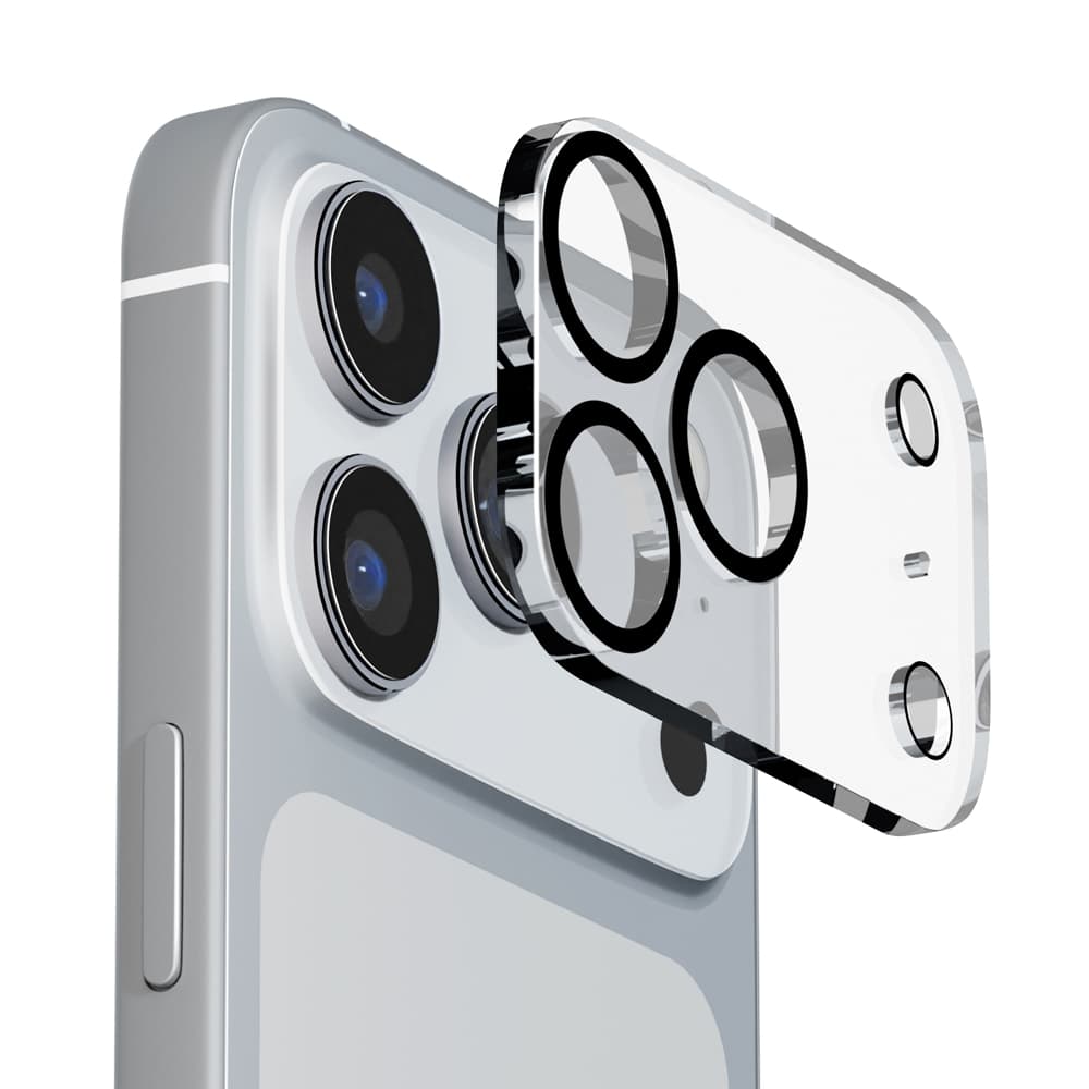 PGA iPhone 17 Pro用 カメラフルプロテクター 角割れ防止フレーム クリア 6g