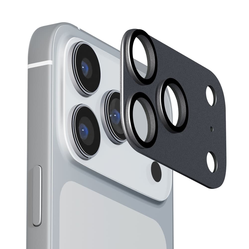 PGA iPhone 17 Pro用 カメラフルプロテクター アルミ／ブラック 6g