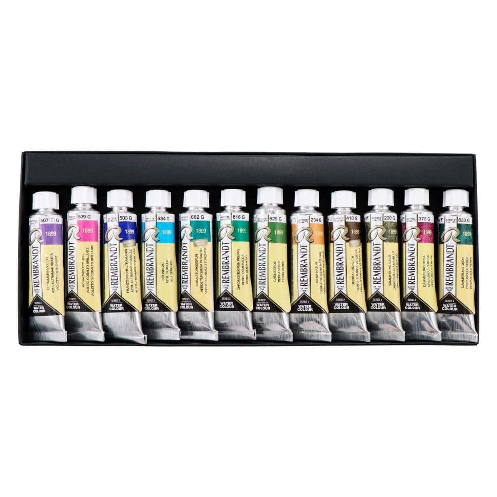 レンブラント水彩絵具10ml グラニュレーション12色紙箱セット 【直送品】 返品・キャンセル・他商品と同時購入は不可