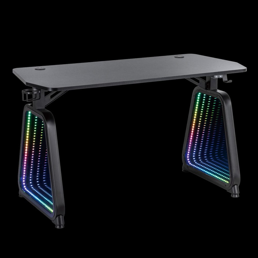 RGBミラーゲーミングデスク SEEMRGHBK メーカー直送 ▼返品・キャンセル不可[他商品との同時購入不可]