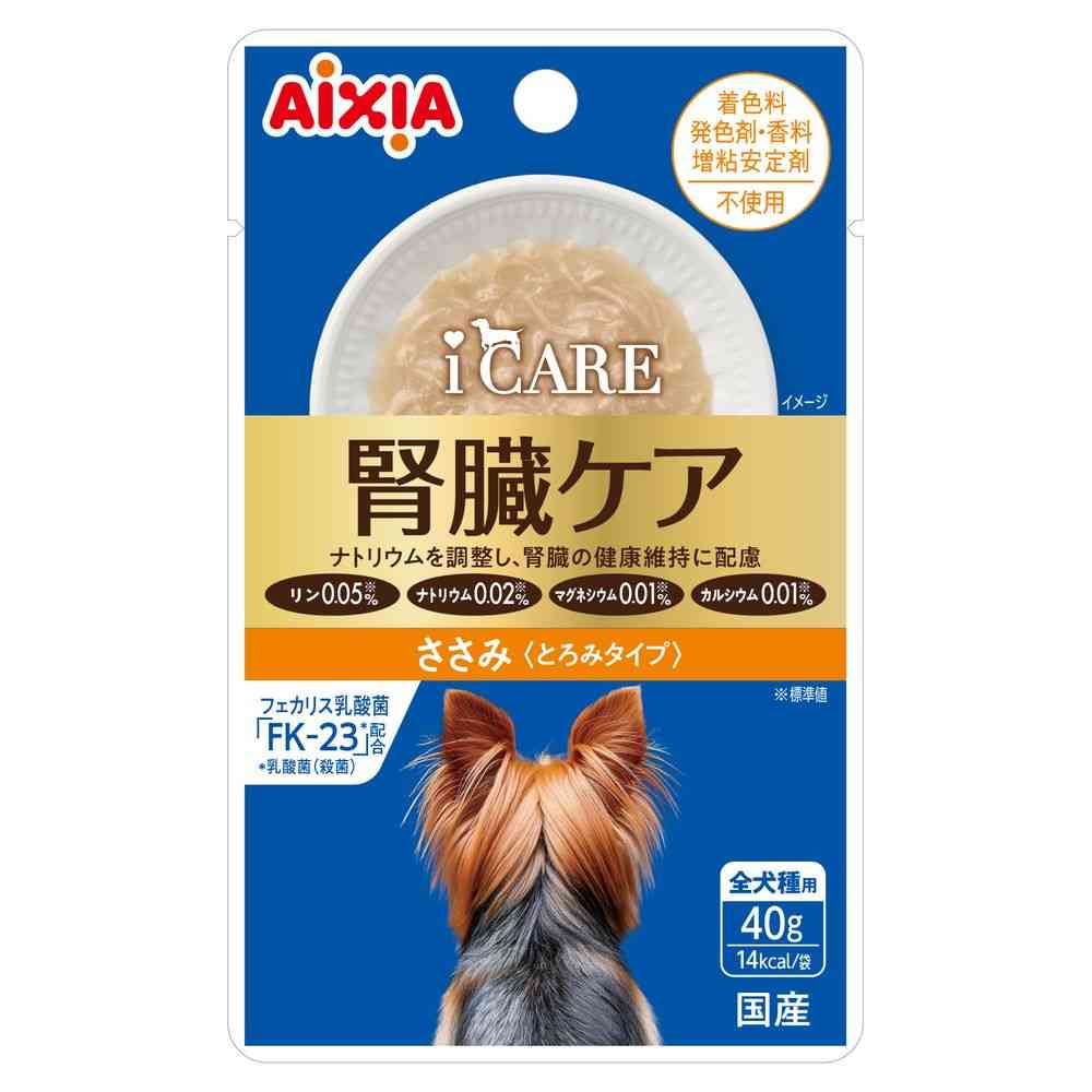 アイシア  i CARE ドッグ 腎臓ケア ささみ とろみタイプ 40g