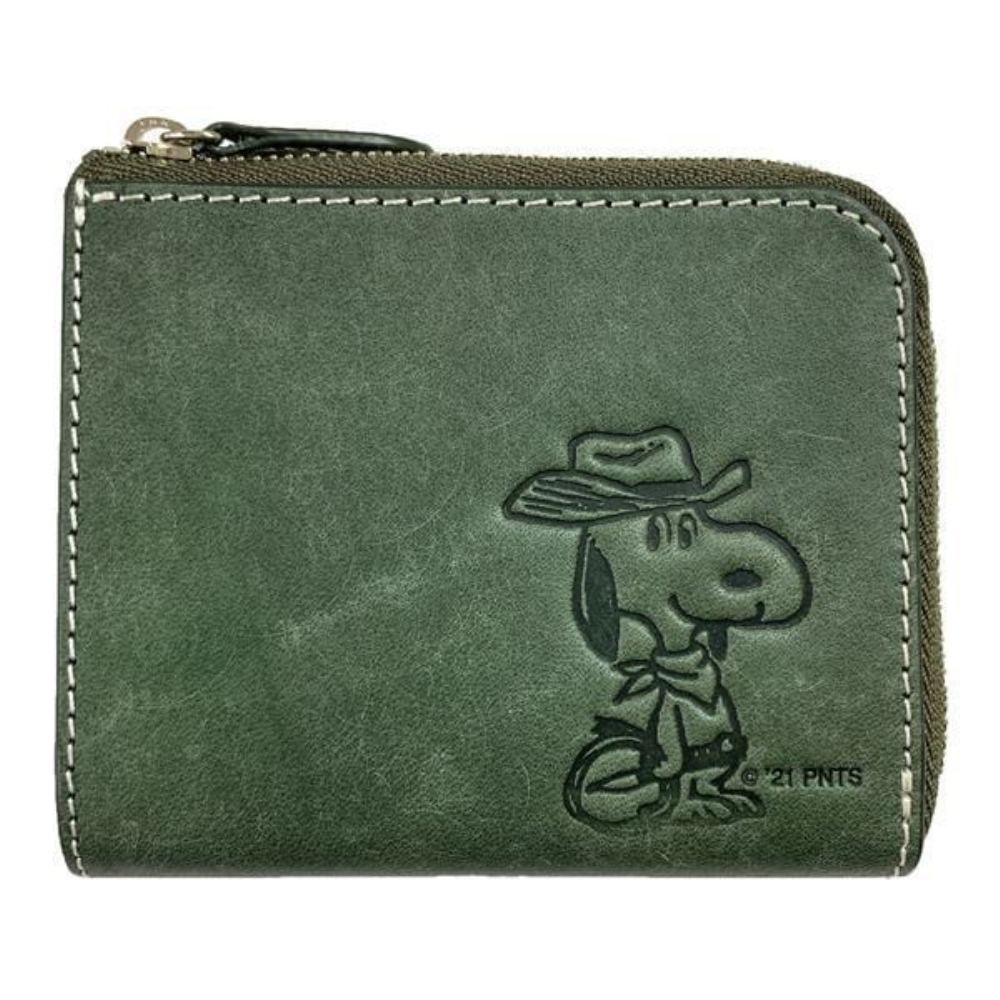 スヌーピーLC カウボーイ L型C札入れ グリーン SN0117 メーカー直送 ▼返品・キャンセル不可【他商品との同時購入不可】