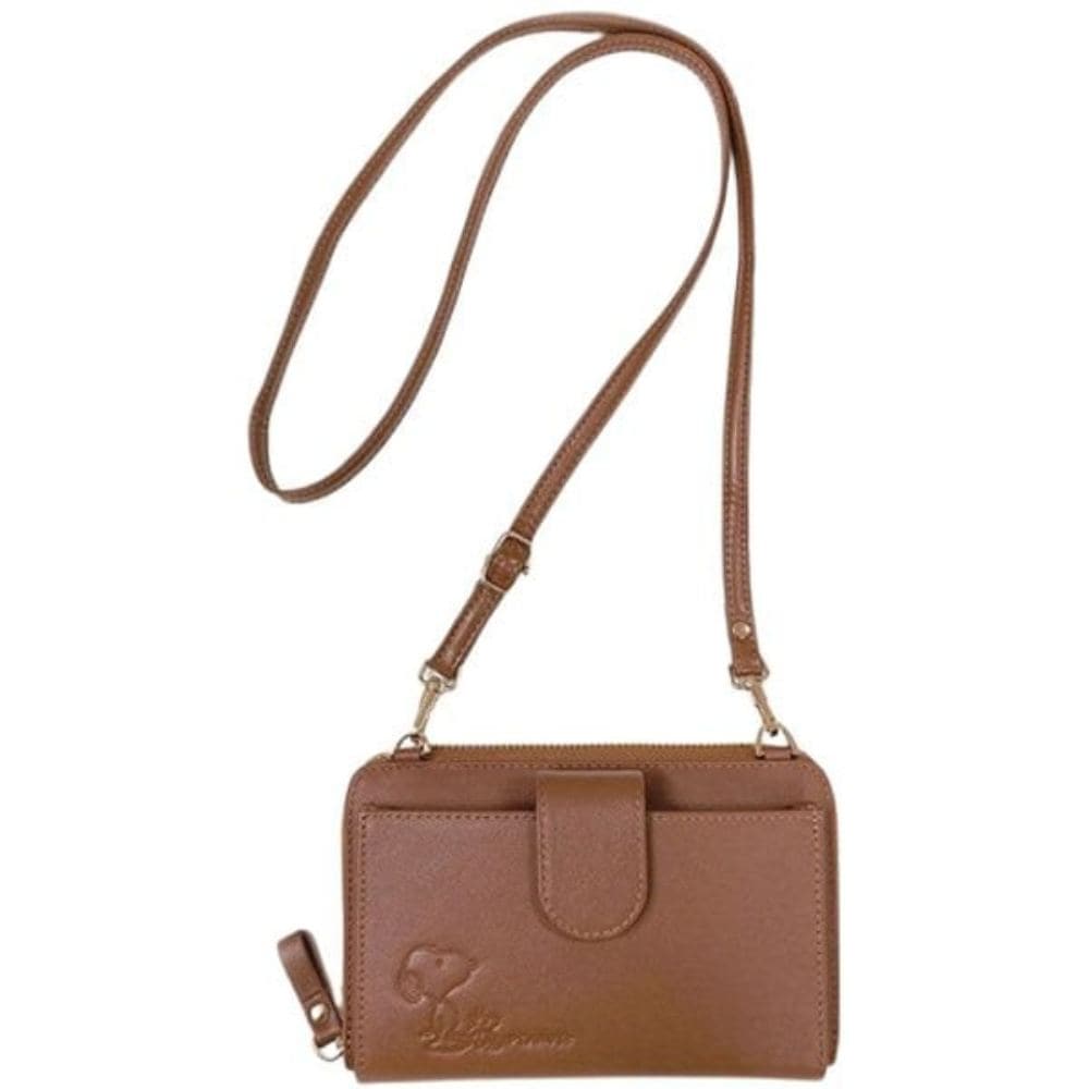 スヌーピーLC 財布機能付スマホショルダー 牛革 SN0156 メーカー直送 ▼返品・キャンセル不可【他商品との同時購入不可】