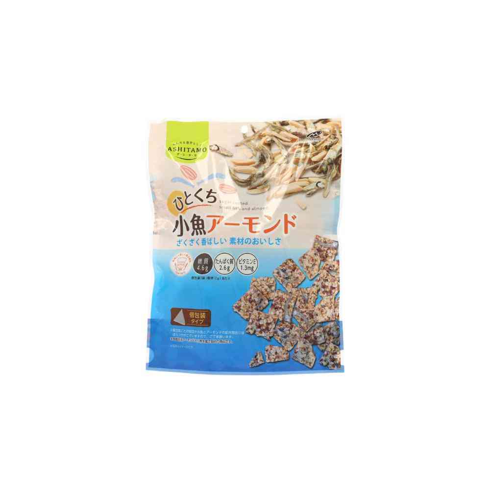 ◆モントワール ASHITAMO 大袋 小魚アーモンド 72g   [6個セット]