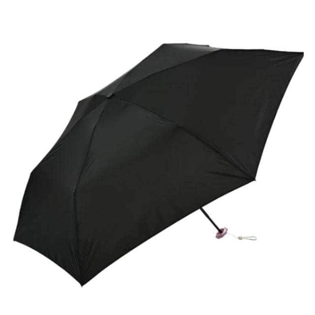 晴雨兼用日傘 UVカット 折りたたみ傘 ポケラ 軽量6段 50cm BK 【直送品】 返品・キャンセル・他商品と同時購入は不可