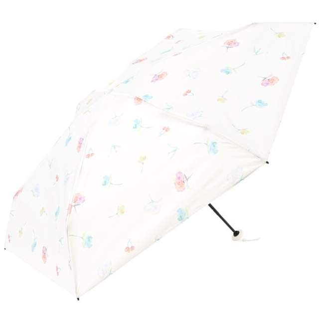 晴雨兼用日傘 折畳傘 ポケラ Fluffyflower 50cm OW 【直送品】 返品・キャンセル・他商品と同時購入は不可