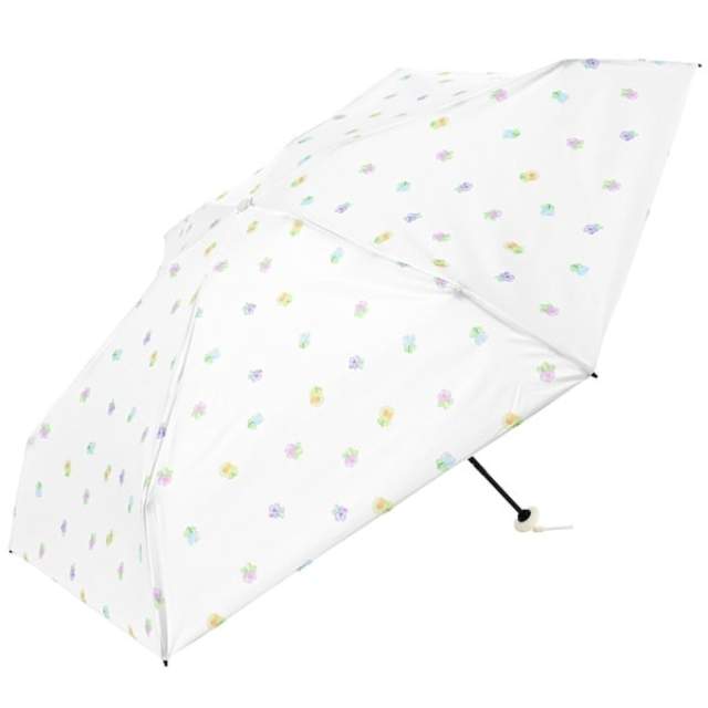 晴雨兼用日傘 折りたたみ傘 ポケラ funny 軽量5段 50cm OW 【直送品】 返品・キャンセル・他商品と同時購入は不可