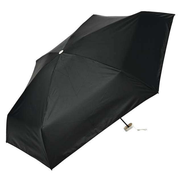 一級遮光 晴雨兼用日傘 折畳傘 ソラニミニマム 軽量50cm BK 【直送品】 返品・キャンセル・他商品と同時購入は不可