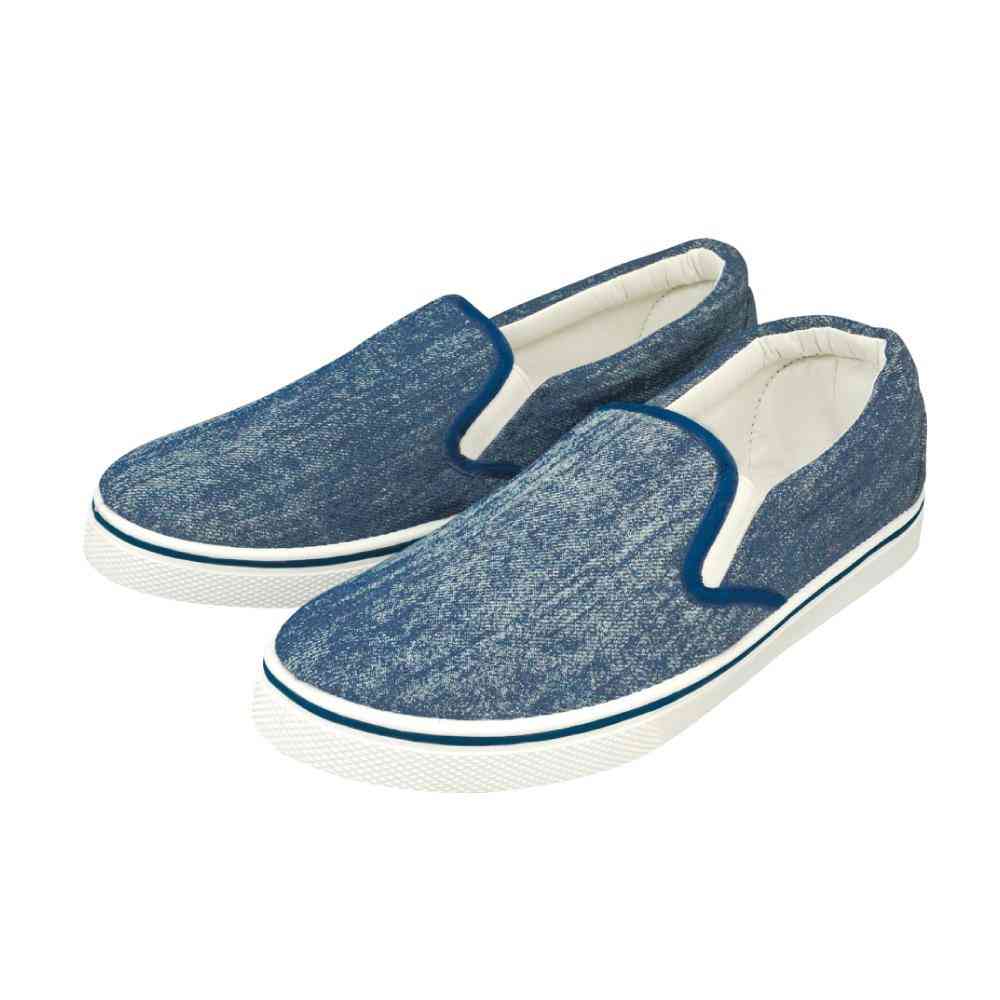 クイン商事 レディーススリッポン デニムブルー Mサイズ