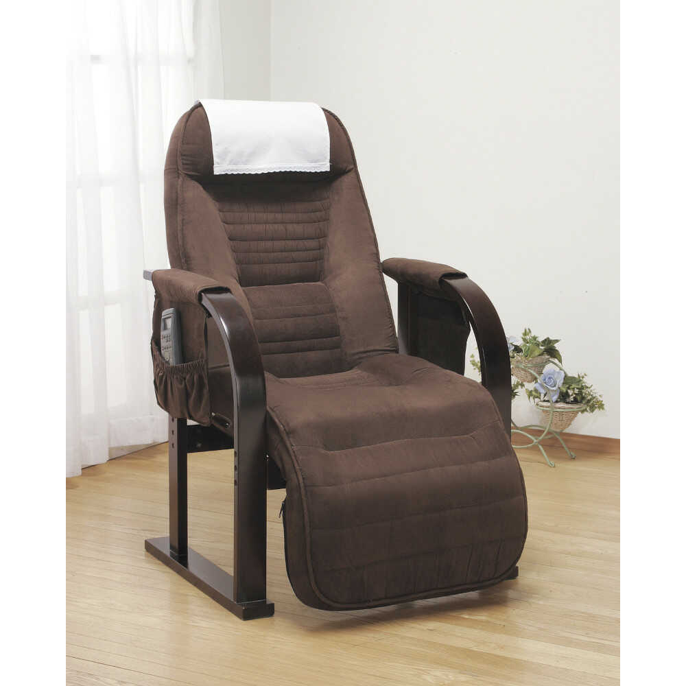 天然木低反発高座椅子 座ったままリクライニング[02418] メーカー直送 ▼返品・キャンセル不可【他商品との同時購入不可】