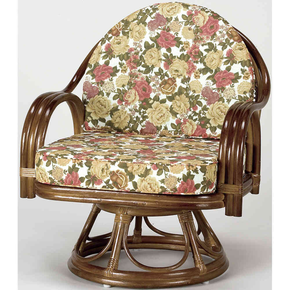 天然籐回転チェア ミドルハイタイプ ゆったり[02373] メーカー直送 ▼返品・キャンセル不可【他商品との同時購入不可】