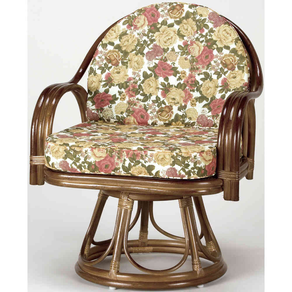 天然籐回転チェア ハイタイプ ゆったり[02374] メーカー直送 ▼返品・キャンセル不可【他商品との同時購入不可】