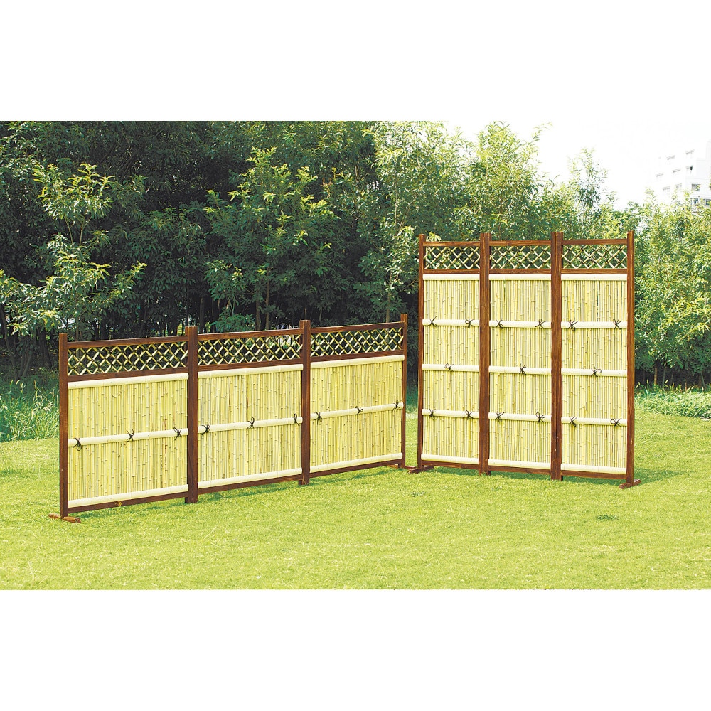 お買得目隠し竹垣 3枚組 縦型[0335920] メーカー直送 ▼返品・キャンセル不可【他商品との同時購入不可】