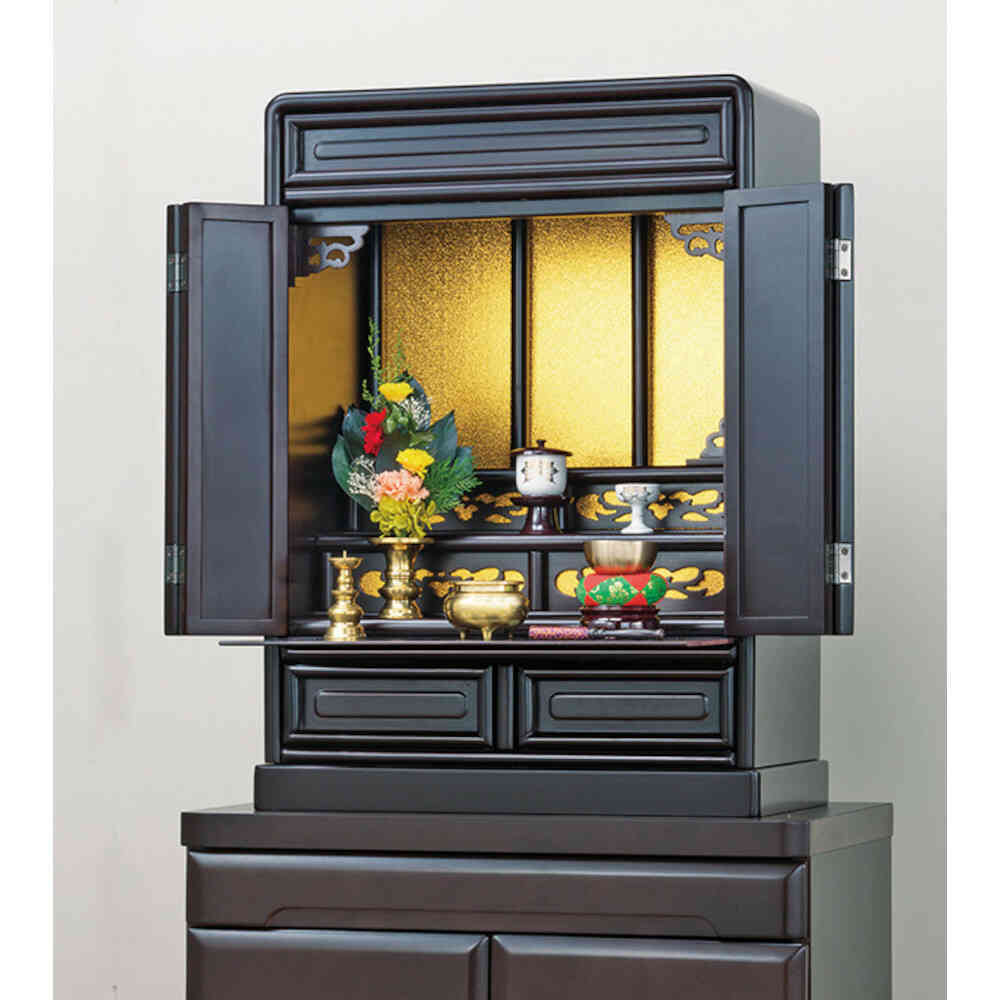 透かし彫り上置き仏壇 23号[0351120] メーカー直送 ▼返品・キャンセル不可【他商品との同時購入不可】