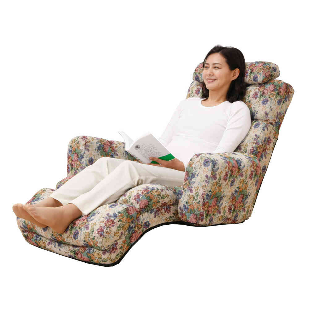 ふかふかリラックスチェアDX 肘あり ゴブラン[0405310] メーカー直送 ▼返品・キャンセル不可【他商品との同時購入不可】