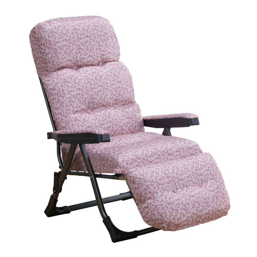 リクライニングアームチェアEXII 花柄ピンク[0411370] メーカー直送 ▼返品・キャンセル不可【他商品との同時購入不可】