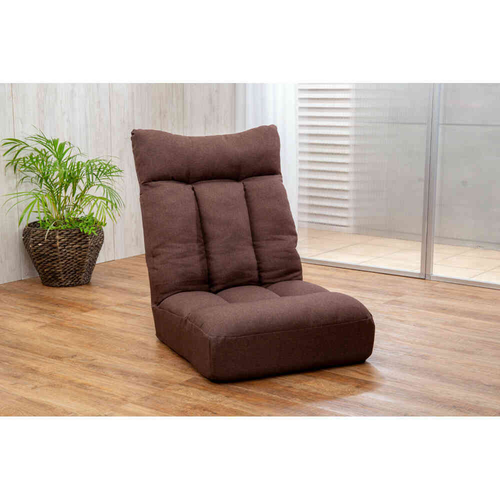 ボリュームコイルスプリング座椅子 ブラウン[0437710] メーカー直送 ▼返品・キャンセル不可【他商品との同時購入不可】