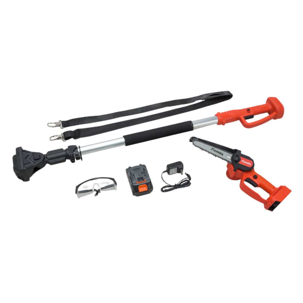 2WAY高枝チェーンソー6点セット+予備バッテリー [04675] 【直送品】 返品・キャンセル・他商品と同時購入は不可