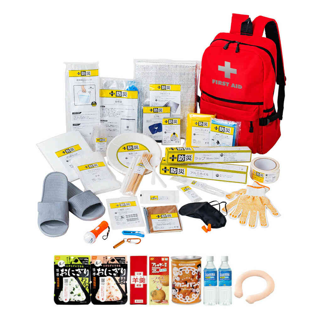 防災士が選んだオリジナル防災用品38点セットDX[a33628] メーカー直送 ▼返品・キャンセル不可【他商品との同時購入不可】