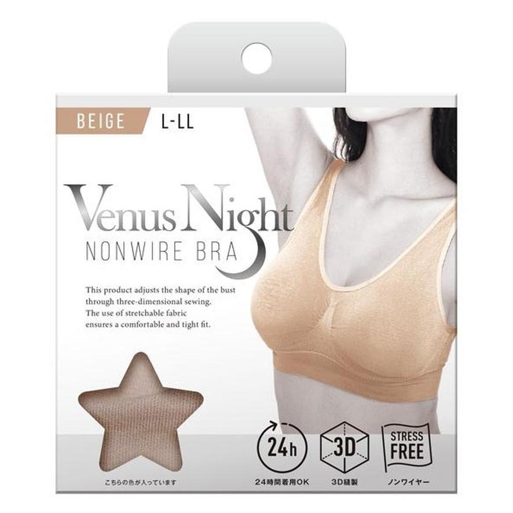 ヴィーナス ナイトブラ ノンワイヤー ベージュ  L－LL 1枚入り