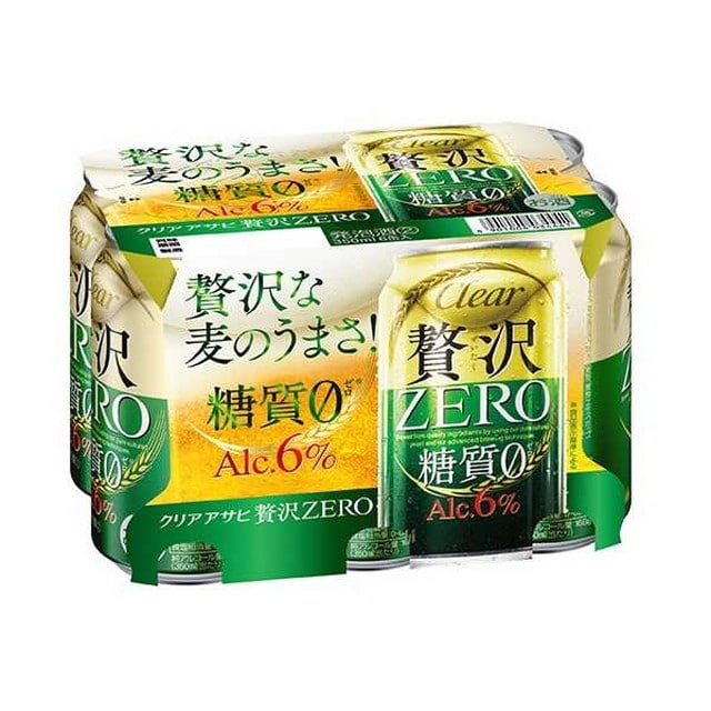 アサヒ クリアアサヒ 贅沢ゼロ 350ml×6本   [4個セット]