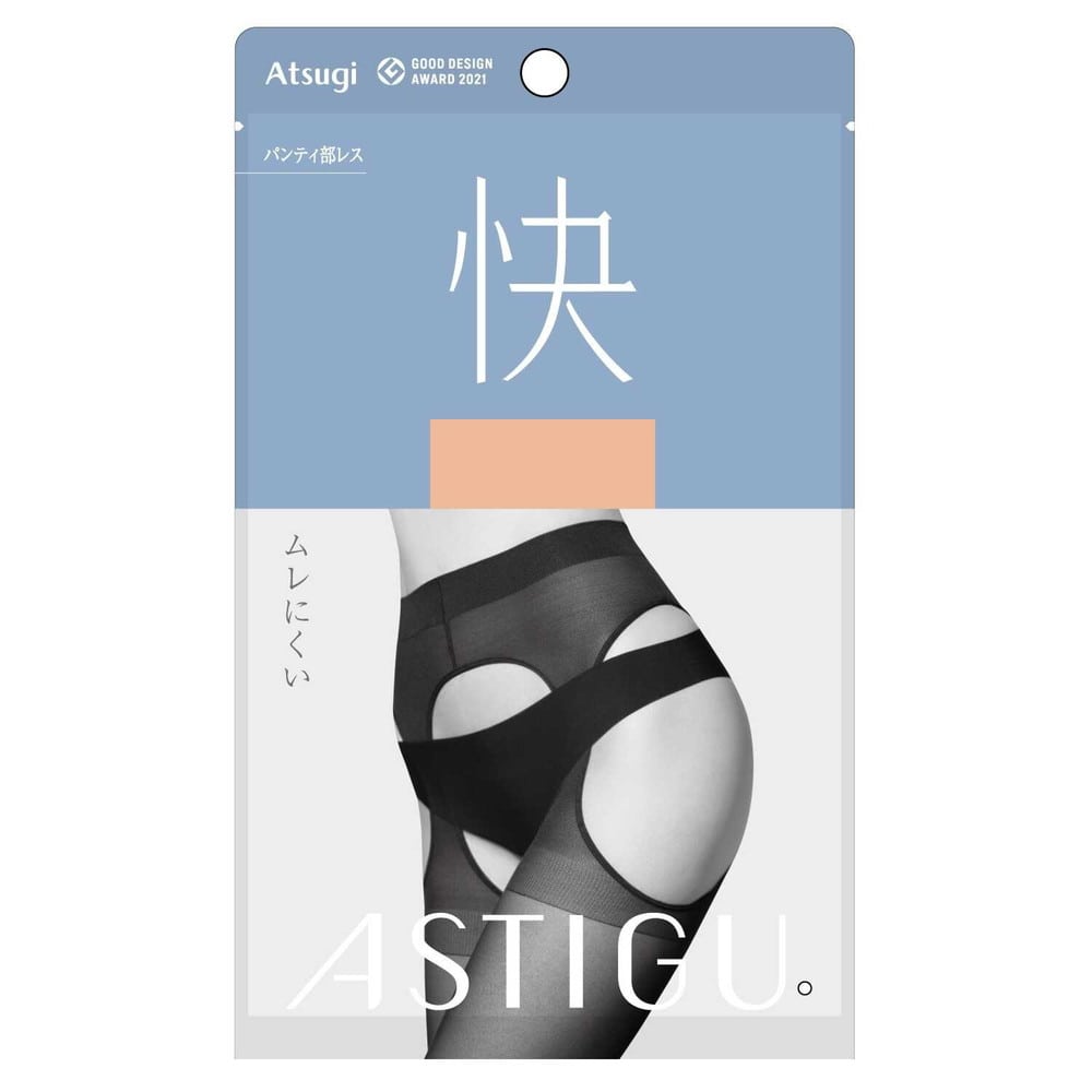 アスティーグ快 ムレにくい パンティ部レス M‐L ヌーディベージュ 1足
