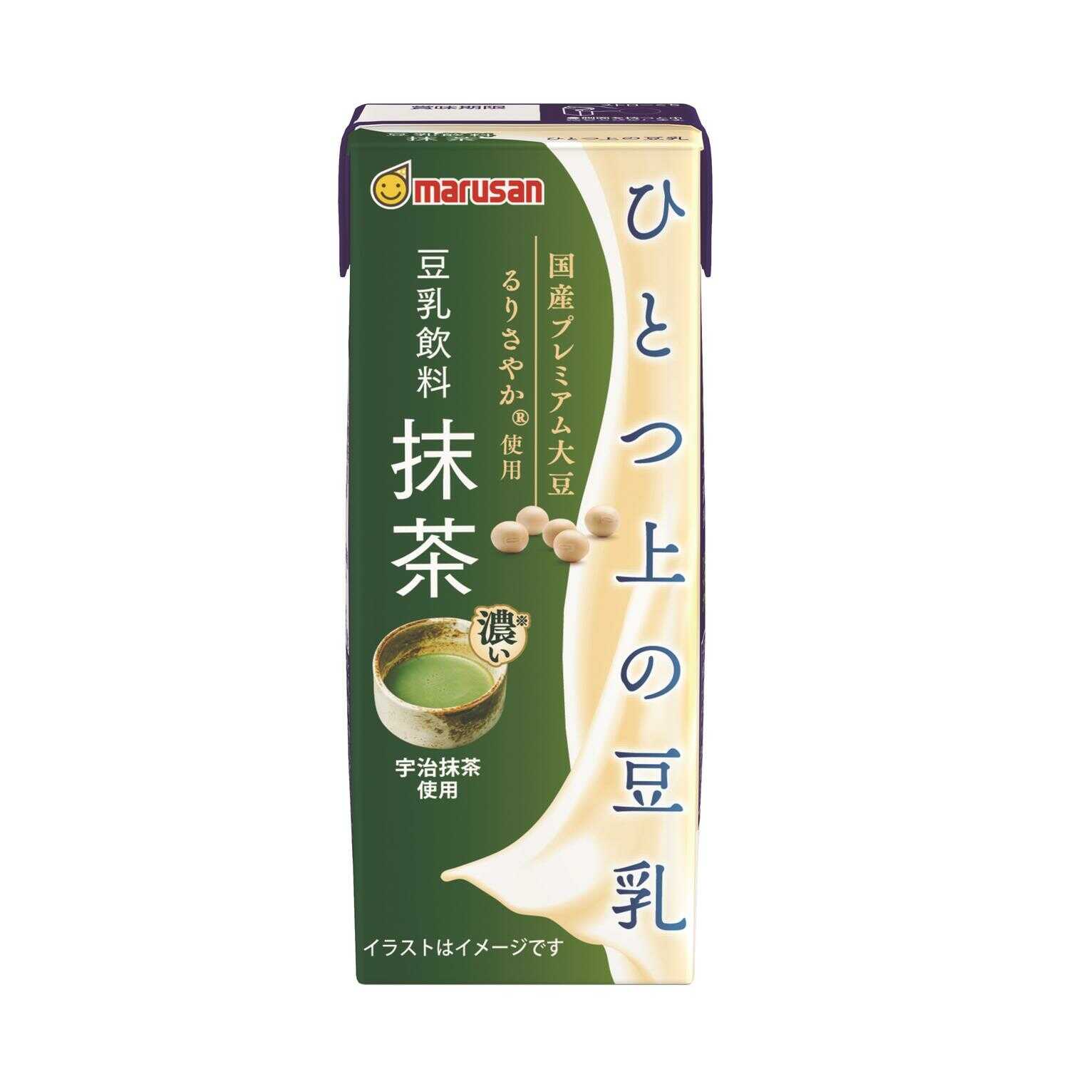 ◆マルサン ひとつ上の豆乳 豆乳飲料 抹茶 200ml   [12個セット]