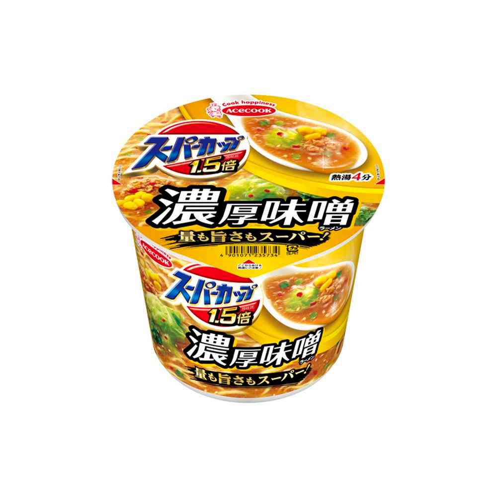 ◆エースコック スーパーカップ1.5倍 みそラーメン 129g   [12個セット]