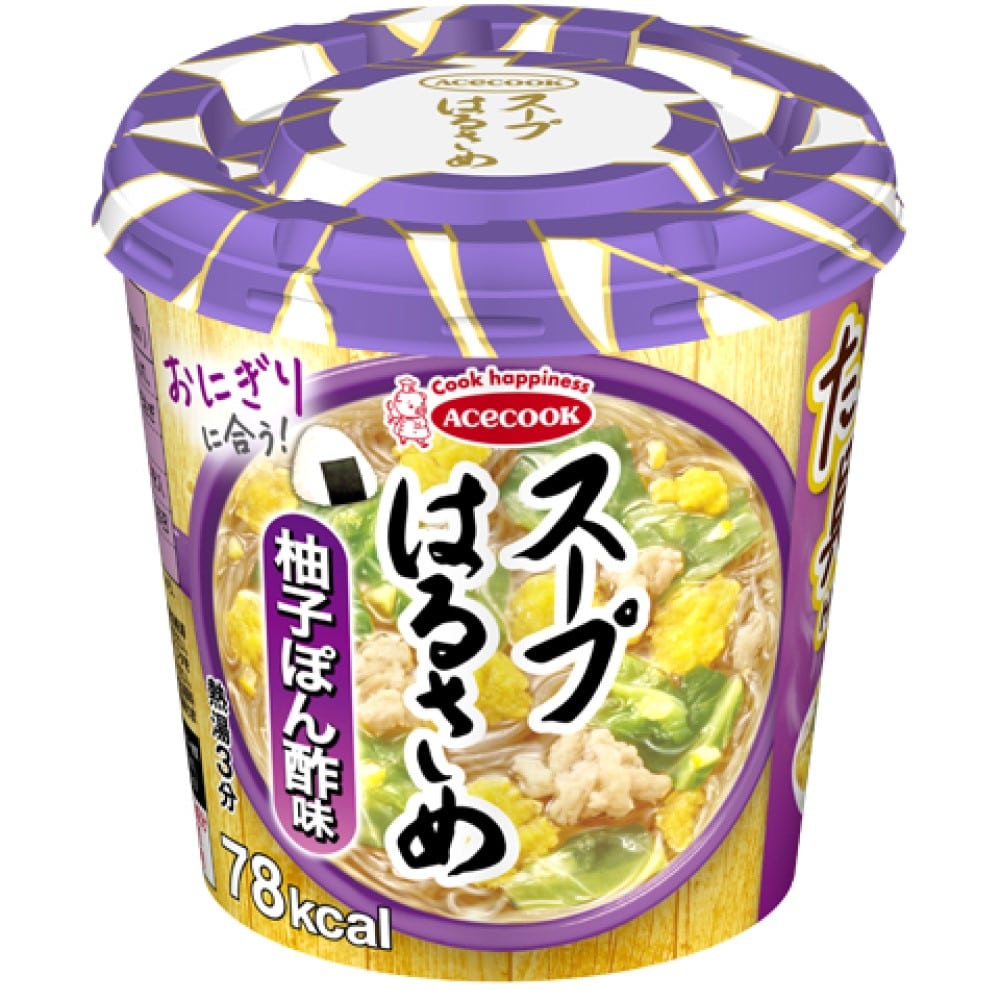 ◆エースコック スープはるさめ 柚子ぽん酢味 32g【6個セット】