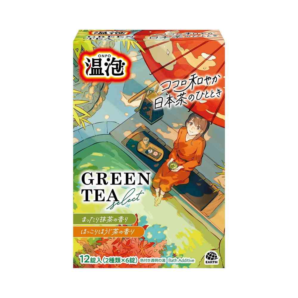 [医薬部外品]アース製薬 温泡 グリーンティーセレクト 12錠入