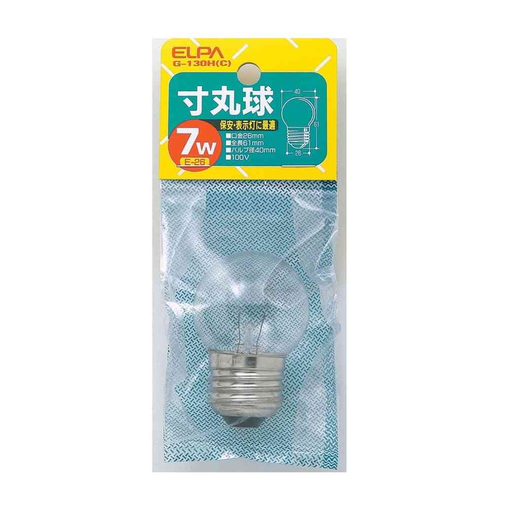 エルパ ELPA 寸丸球7W G-130H（C）