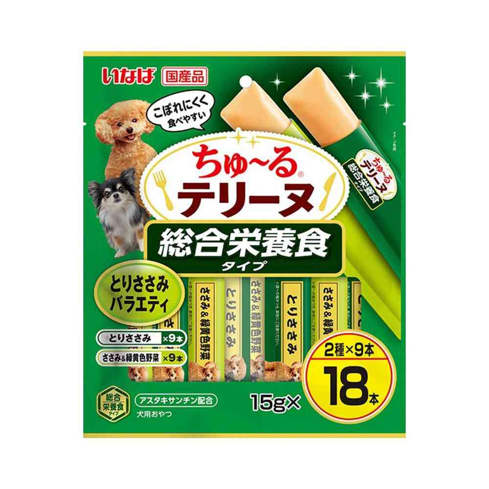 いなばペットフード ちゅ～るテリーヌ　総合栄養食タイプ とりささみバラエティ 15g×18本   [3個セット]
