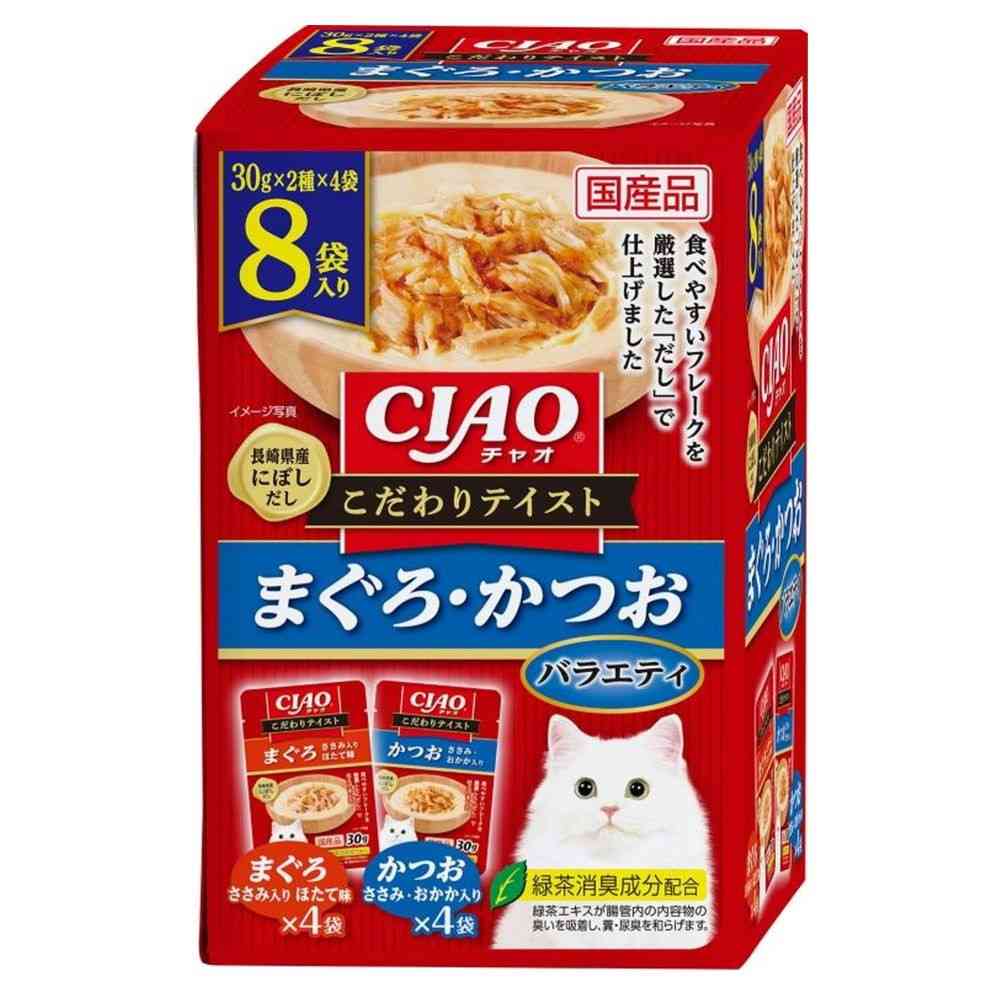 いなばペットフード CIAOこだわり テイスト まぐろ・かつおバラエティ 30g×8袋   [12個セット]