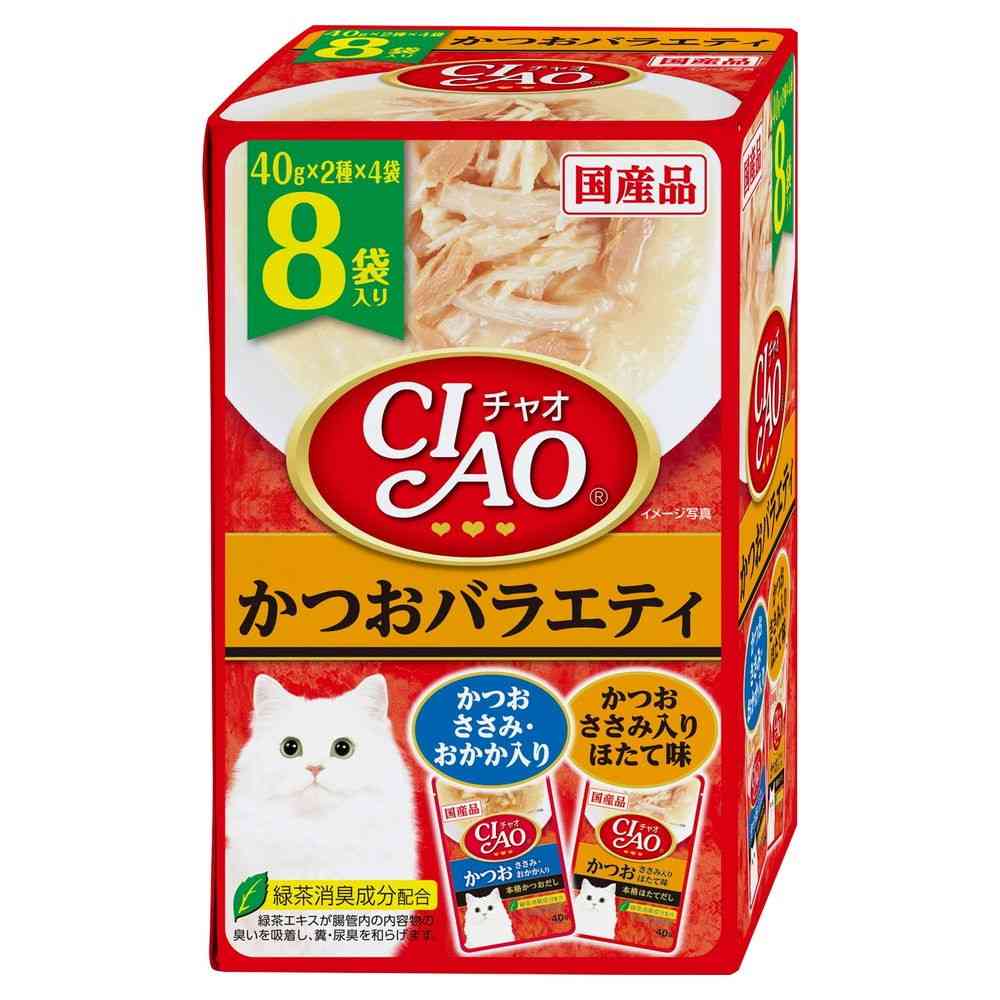 いなばペットフード CIAO パウチ かつおバラエティ 40g×8袋