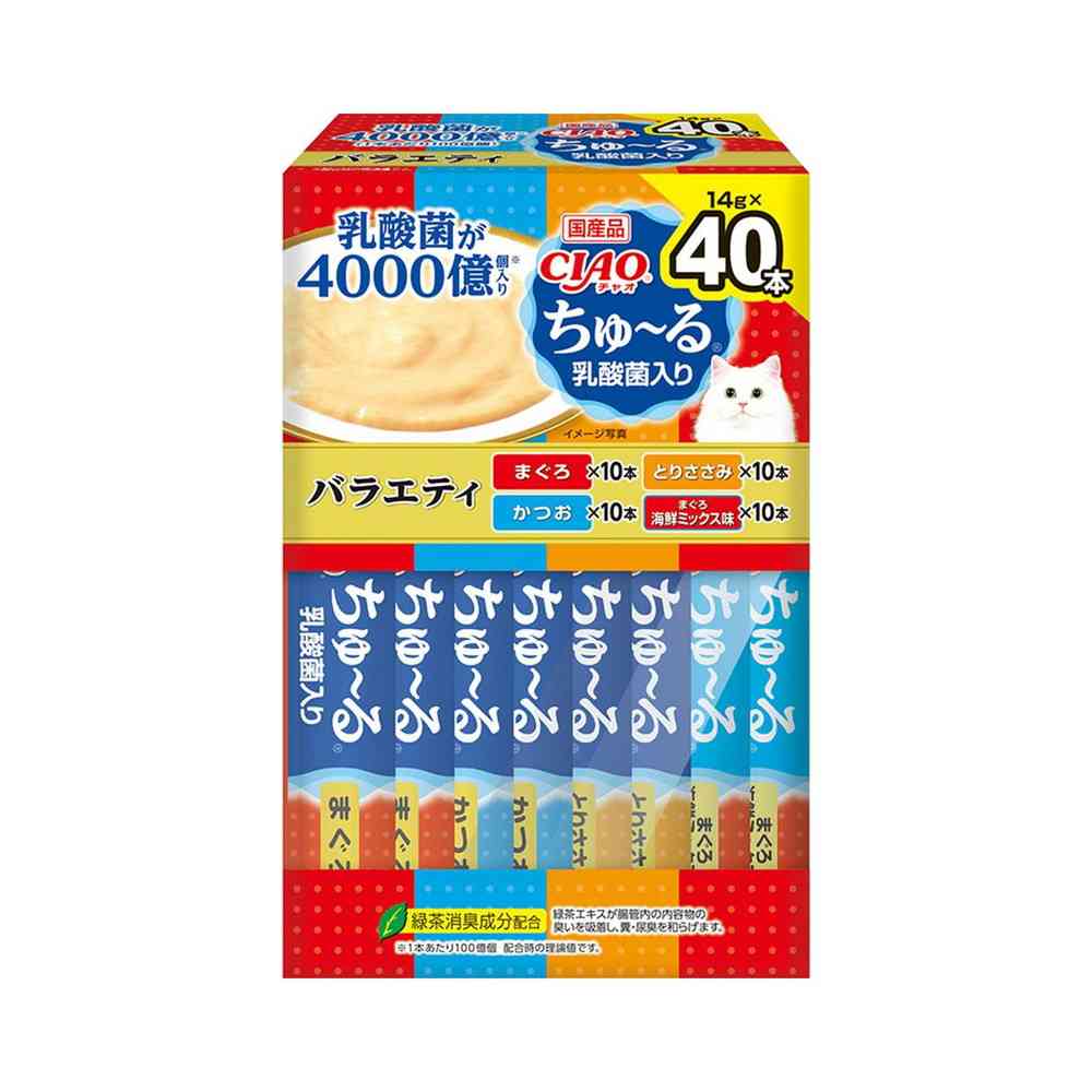 いなばペットフード CIAO ちゅ～る 乳酸菌入り バラエティ 14g×40P
