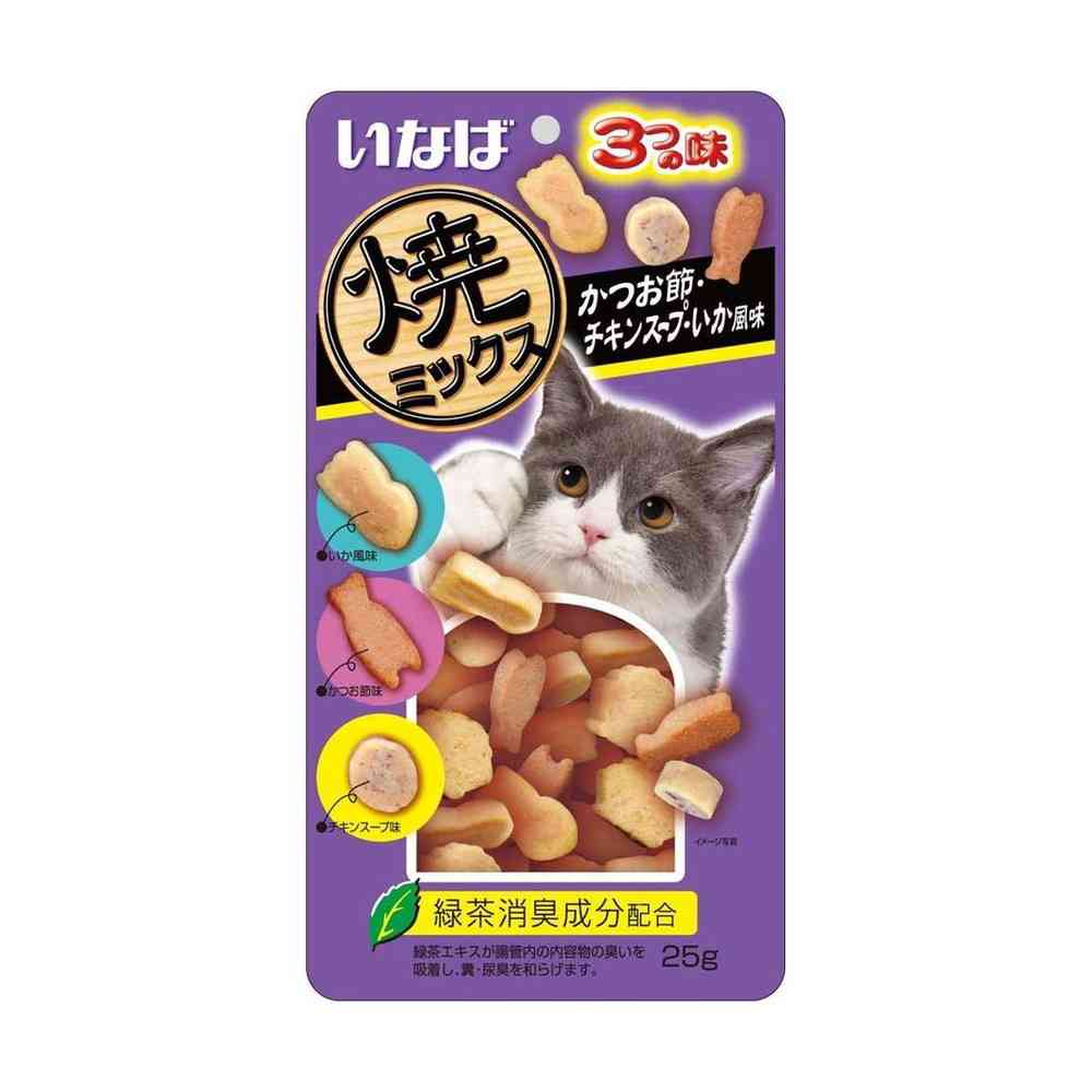 いなば 焼ミックス3つの味かつお節・チキンスープ・いか風味