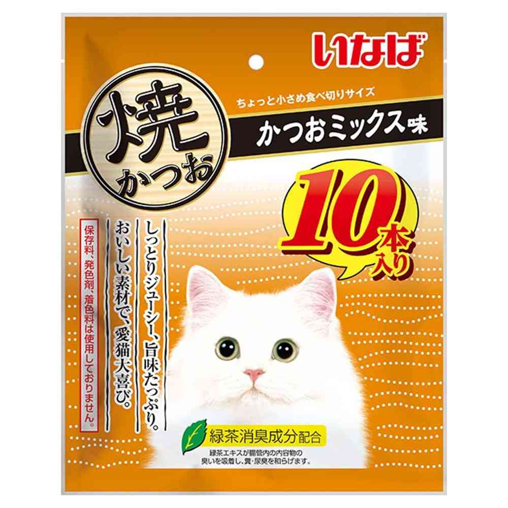 いなばペットフード 焼かつお かつおミックス味 10本   [3個セット]