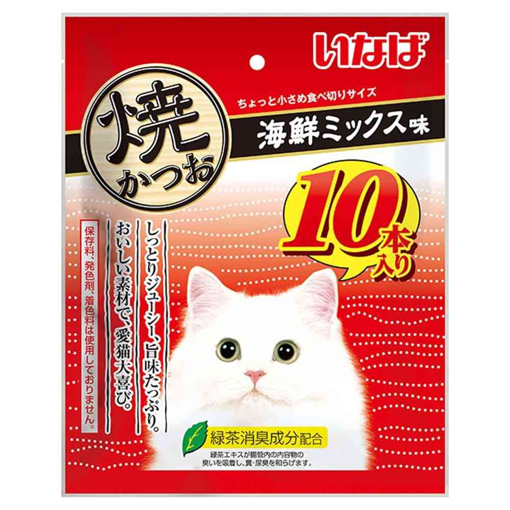 いなばペットフード いなば 焼かつお 海鮮ミックス味 10本
